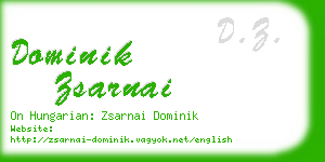 dominik zsarnai business card